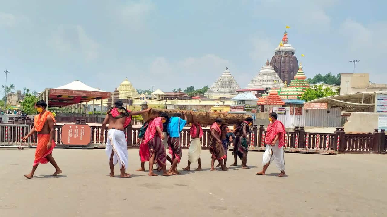 A distant view of the Jagannath Puri Temple amid lockdown