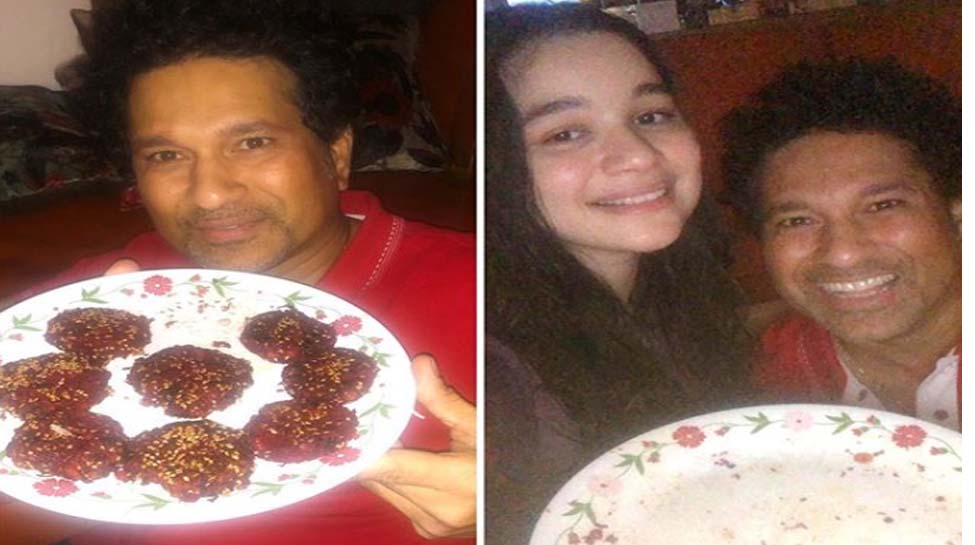 Sachin Tendulkar relishes beetroot kebab made by daughter Sara