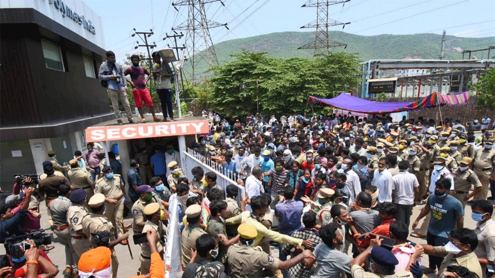 Protests in Visakhapatnam over gas leak incident, locals demand closure of LG Polymers chemical plant 