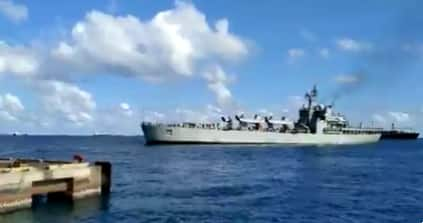 Mission SAGAR: Indian Naval Ship Kesari carrying 580 tonnes of essential food items reaches Maldives