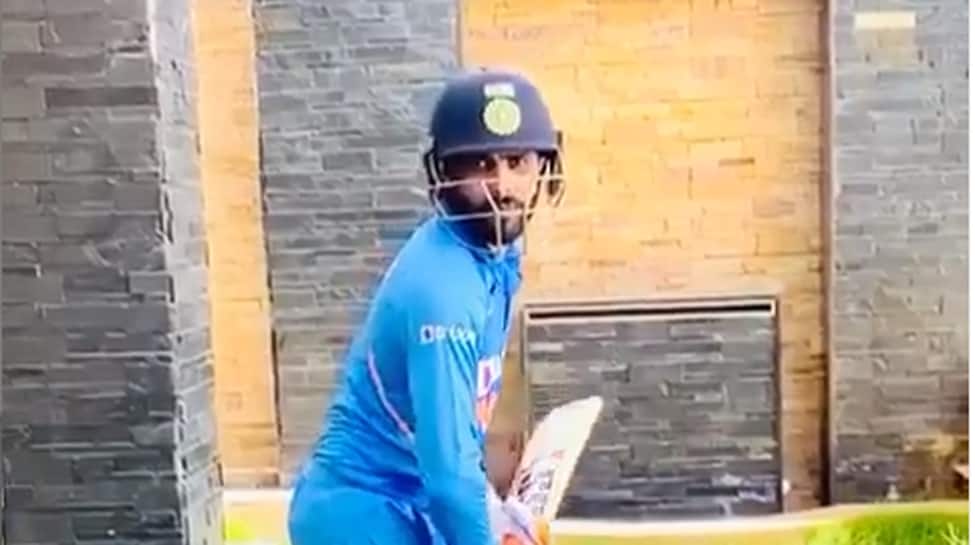Ravindra Jadeja performs his signature sword celebration, once again asks fans to stay home