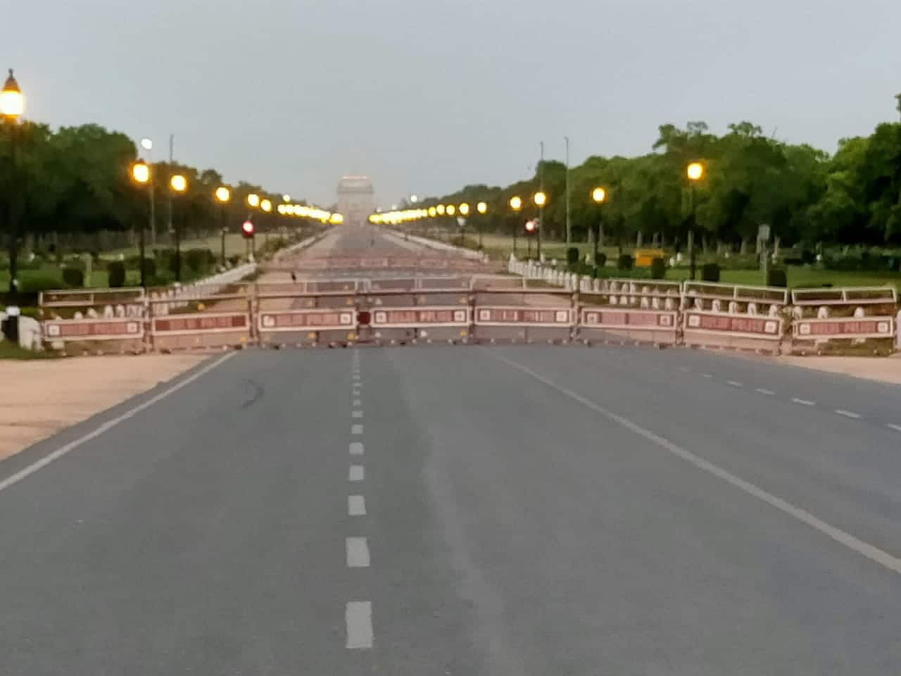 Rajpath in New Delhi under Lockdown