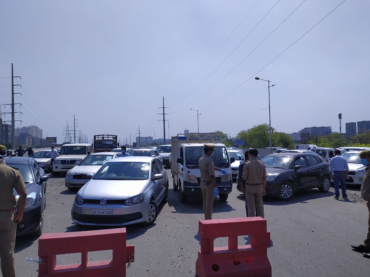 Traffic jam at Delhi-Ghaziabad border