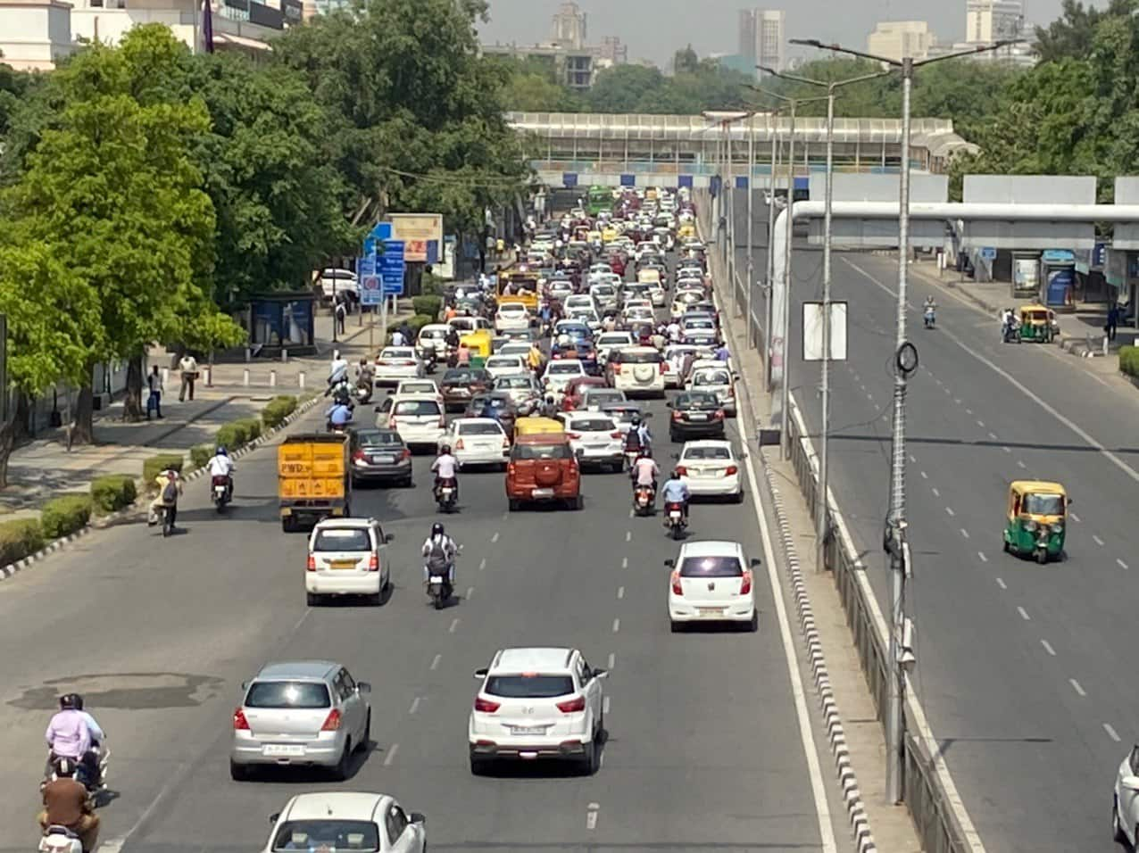 Traffic at ITO in Delhi