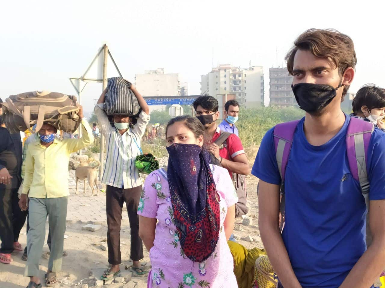 Migrant families in Gurugram