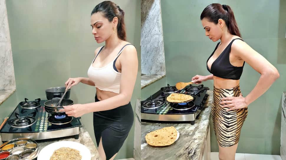 Glamourous star Sherlyn Chopra takes up cooking amid lockdown - In pics