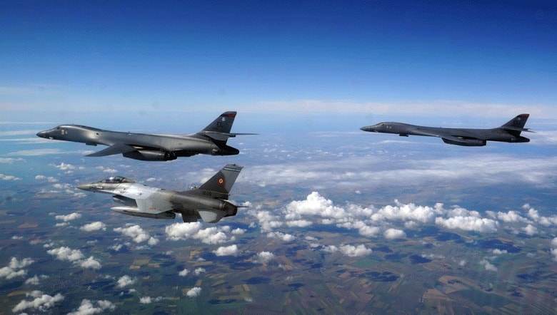 Bomber Task Force mission integrated with Ukrainian Su-27 Flankers and MiG-29 Fulcrums and Turkish KC-135s