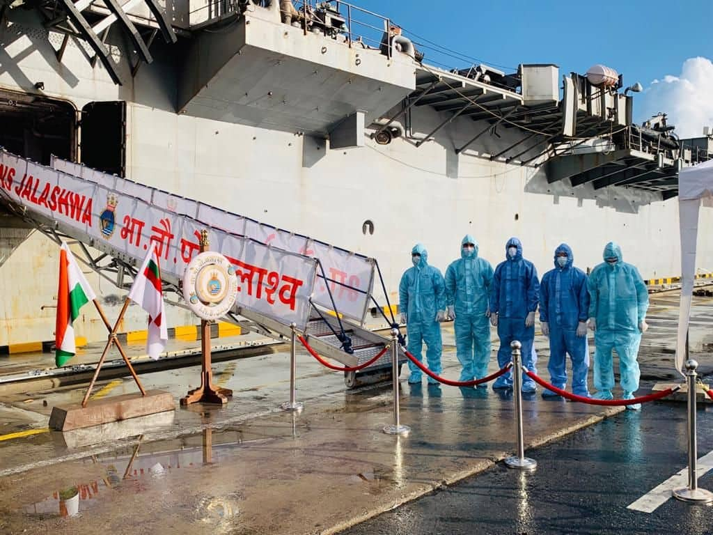 Indian Navy ship INS Jalashwa will sail from Colombo Port on Monday (June 1, 2020) to bring back 700 stranded Indians under the second phase of operation Samudra Setu