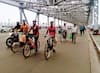 People on cycles in West Bengal (1)