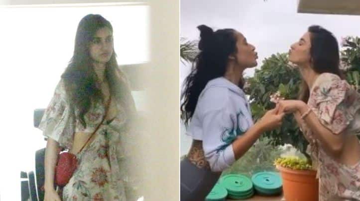 Disha Patani drops by rumoured boyfriend Tiger Shroff’s home on birthday. See pics