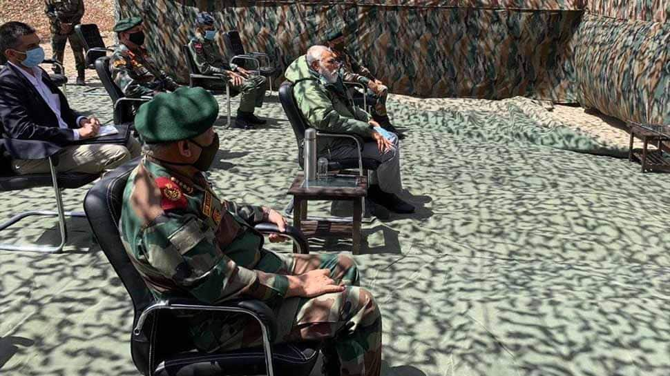 PM Narendra Modi, CDS General Bipin Rawat meet soldiers in Leh, top Army officers brief on LAC tension