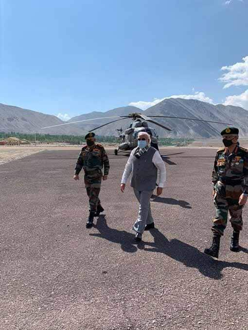 PM Modi in Leh at LAC