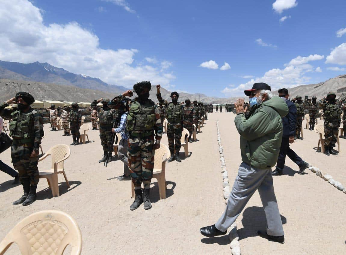 Modi in Ladakh indian army