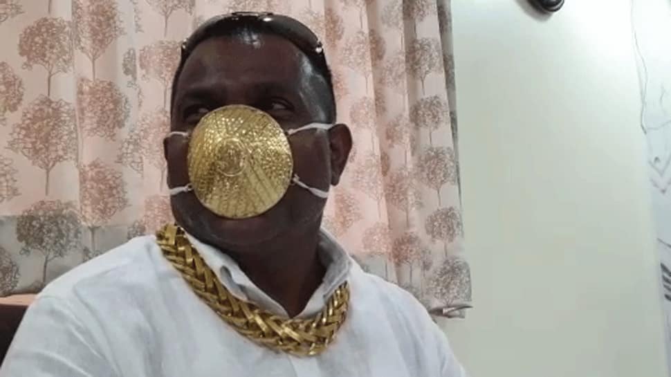 Pune man gets gold mask worth Rs 2.90 lakh; pic goes viral