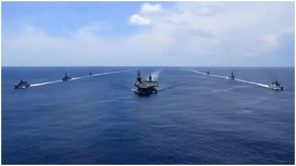 Indian Navy conducts passing exercise with US Navy&#039;s USS Nimitz nuclear-powered aircraft carrier; watch here