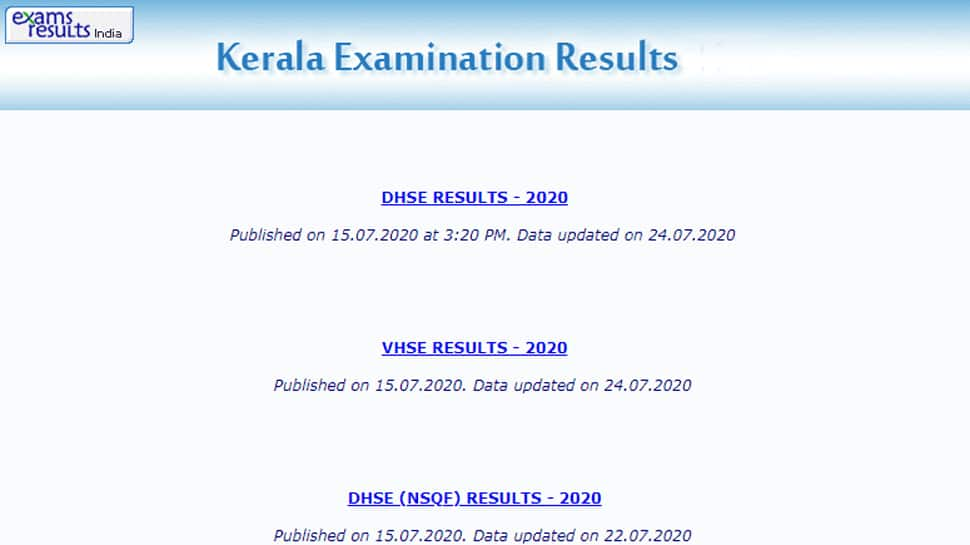 DHSE Kerala Plus One results 2020 results to be released on kerala.gov.in, keralaresults.nic.in