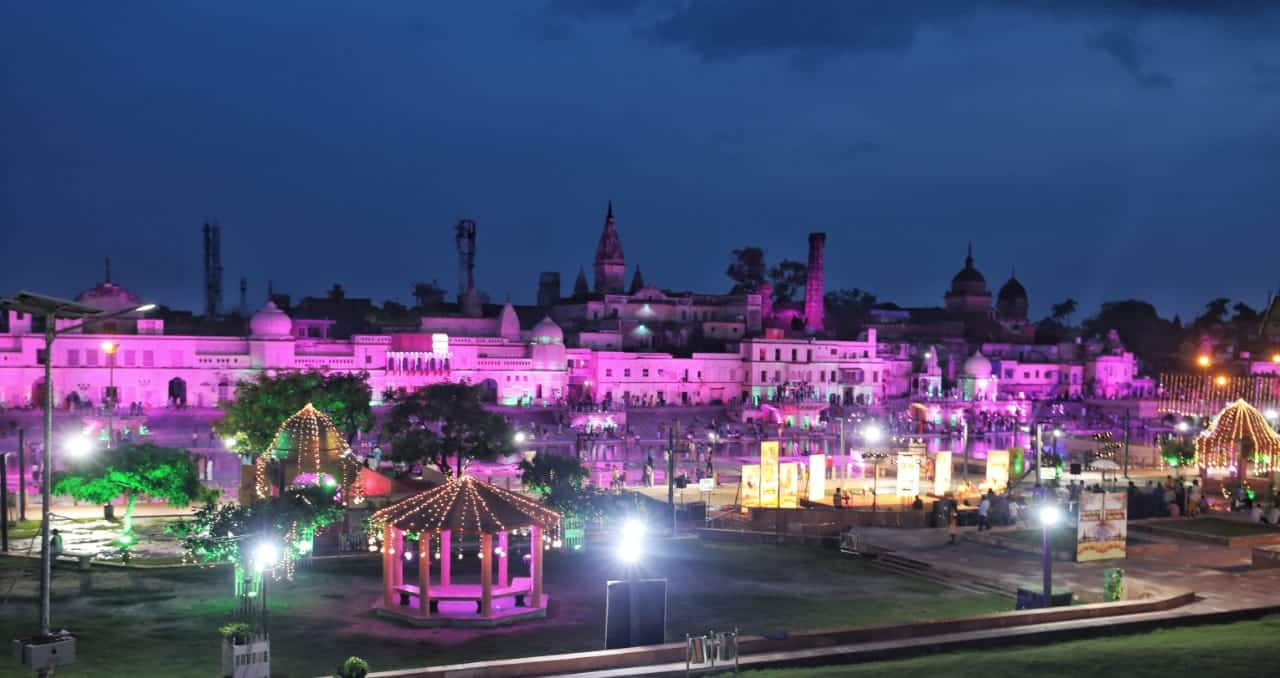 A general view of Ayodhya prior to the Bhoomi Pujan ceremony