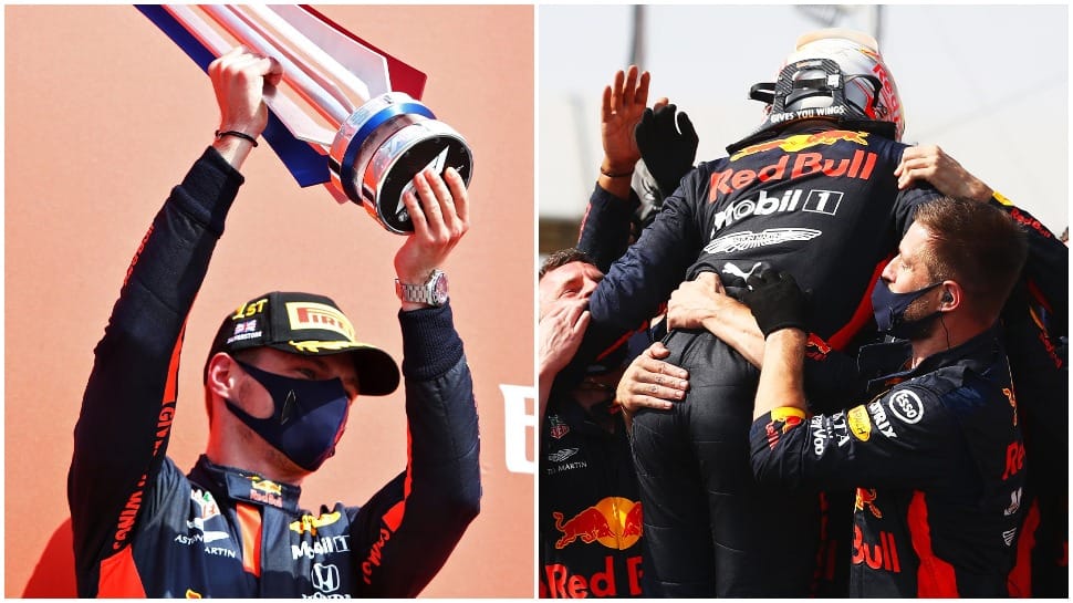 Red Bull&#039;s Max Verstappen wins 70th Anniversary Grand Prix, Mercedes&#039; Lewis Hamilton finishes second