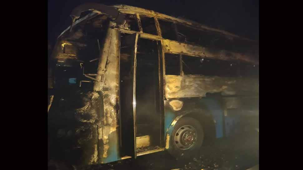 Five killed as Bengaluru-bound bus catches fire in Karnataka&#039;s Chitradurga