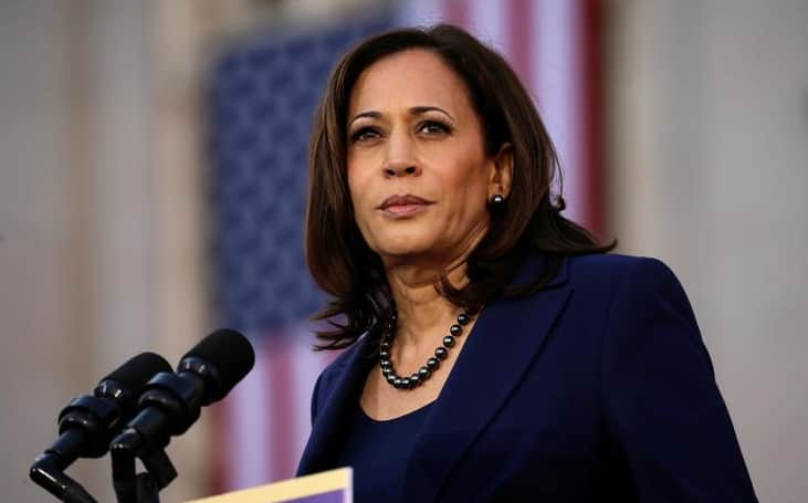 Kamala Harris promises jobs, fight climate change and affordable care act as part of Joe Biden administration 