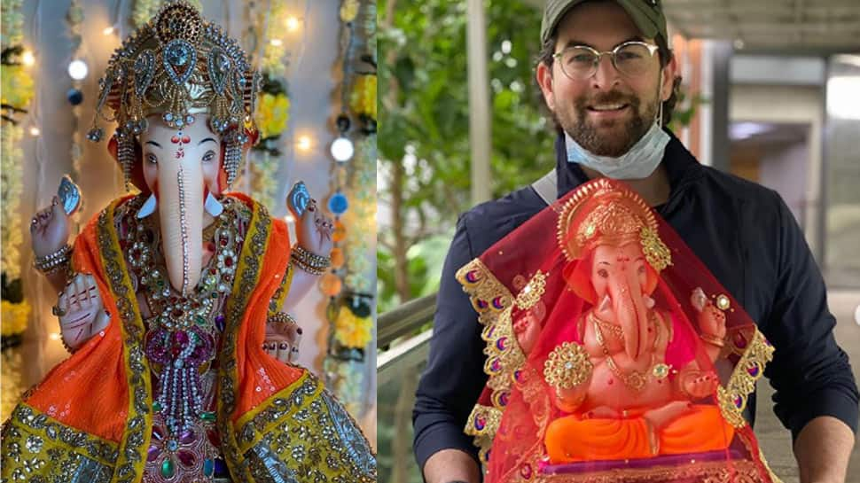 Neil Nitin Mukesh brings eco-friendly Bappa home on Ganesh Chaturthi - In Pics