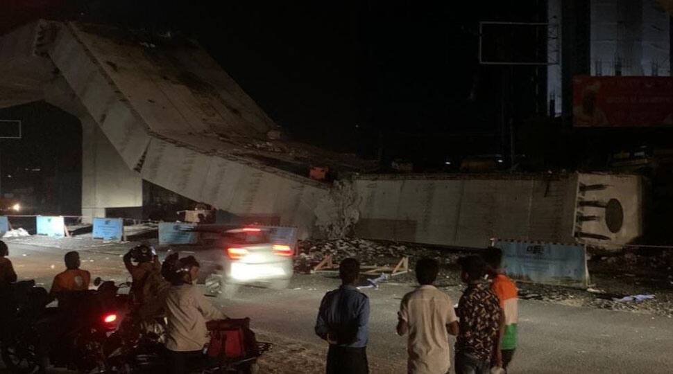 Part of under-construction flyover collapses at Gurugram&#039;s Sohna Road, no injuries reported