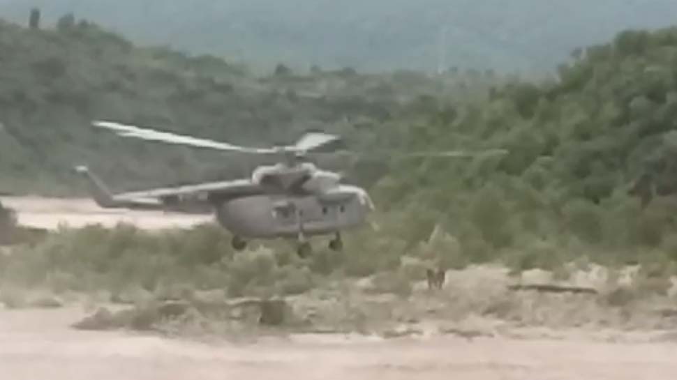 IAF saves the day, rescues stranded man from rain-battered Naushera in Jammu and Kashmir&#039;s Rajouri