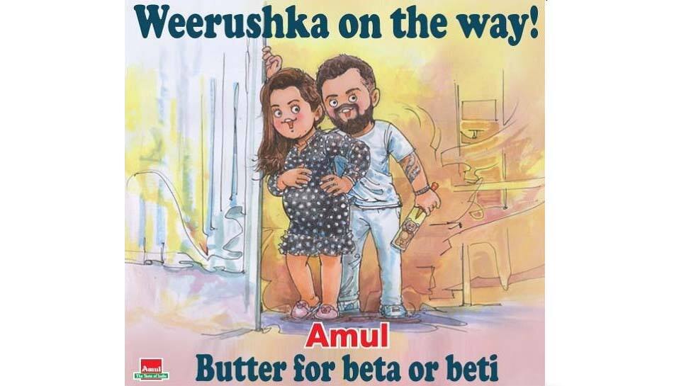 &#039;Weerushka on the way&#039;: Amul congratulates parents-to-be Virat Kohli and Anushka Sharma