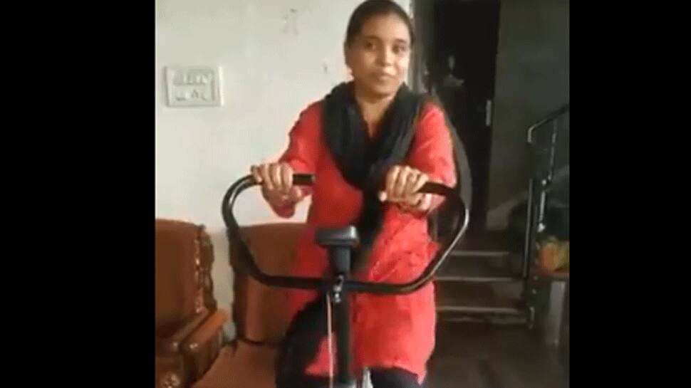 Woman comes up with innovative idea to work out and grind flour at the same time; Watch 