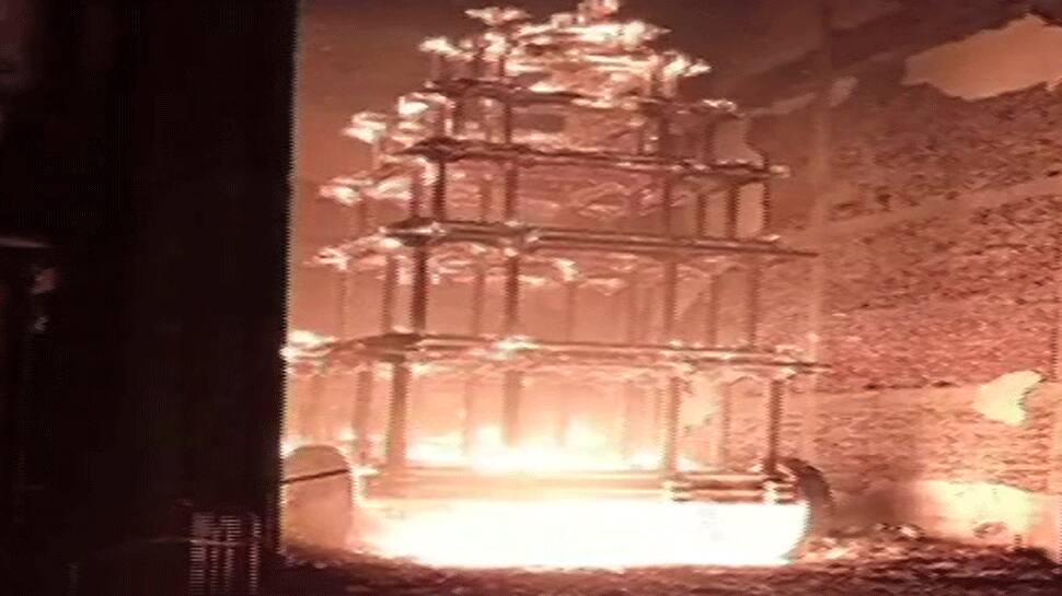 Wooden chariot of Andhra Pradesh&#039;s Lakshmi Narasimha temple gutted in fire