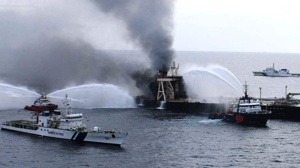Fire on board MT New Diamond doused, says Indian Coast Guard; ship&#039;s rear-portion sinks by 3 feet