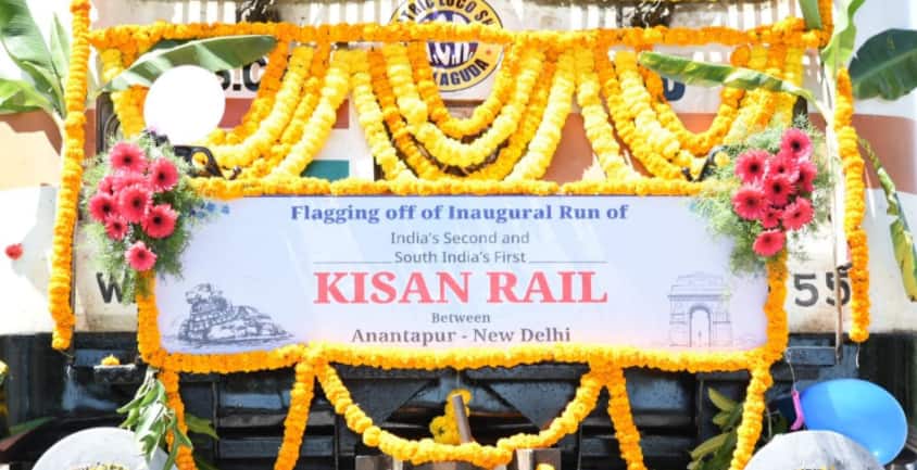 First Kisan Rail from South India chugs off with fresh fruits to Delhi 