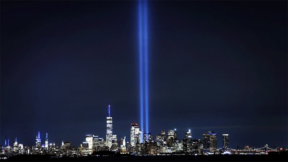 19 years of 9/11: New York shines in blue as &#039;Tribute in Light&#039;