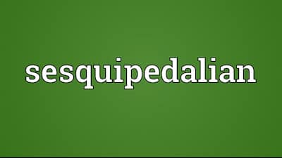 Sesquipedalian means using long words