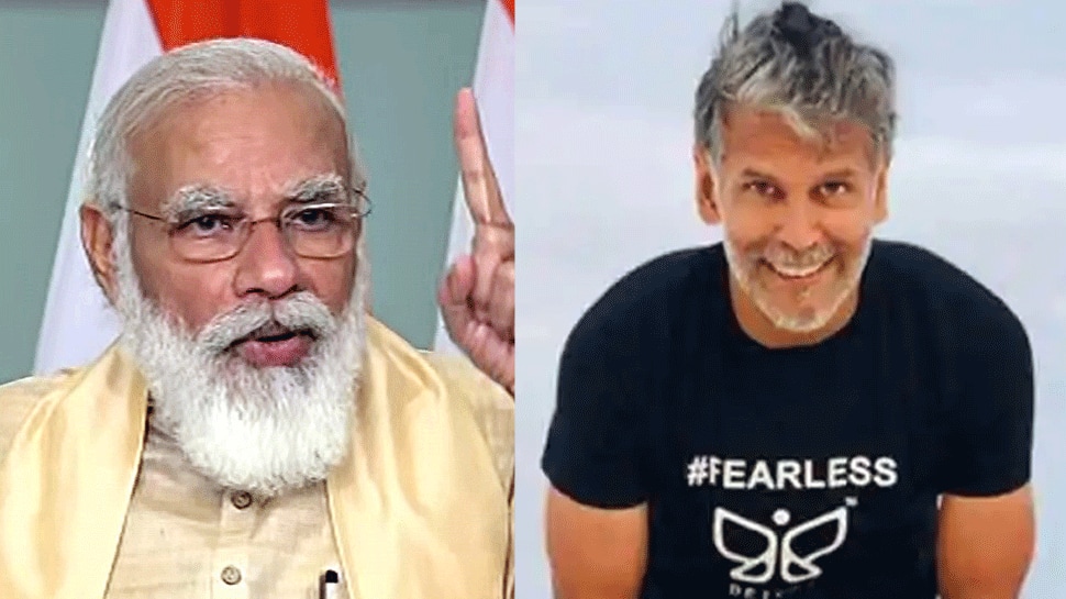 PM Narendra Modi &#039;soft-trolls&#039; Opposition in his reply to actor-model Milind Soman&#039;s birthday message  