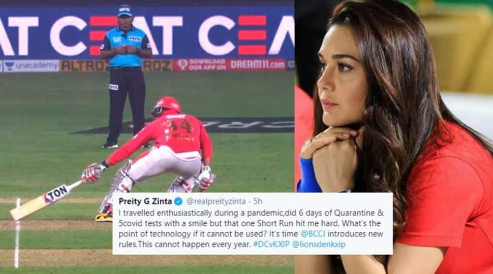 Preity Zinta fumes as umpiring mistake costs Kings XI Punjab their game against Delhi Capitals in IPL 2020