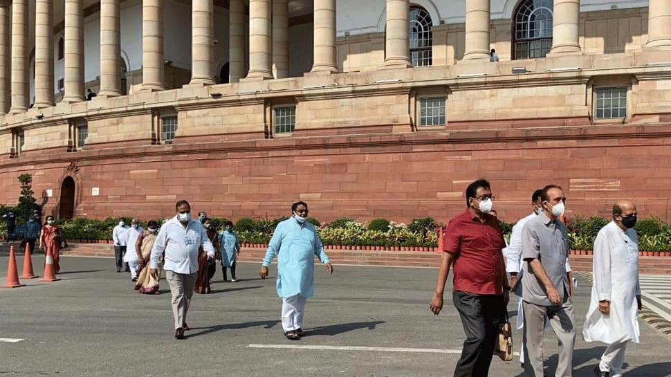 Rajya Sabha ruckus continues as Opposition members stage walkout, demand suspension of 8 MPs revoked