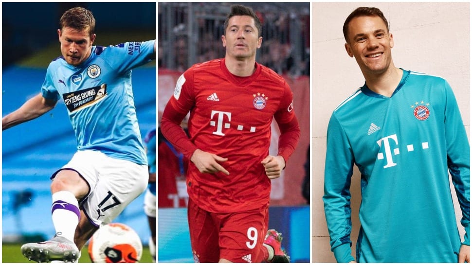 Kevin De Bruyne, Robert Lewandowski, Manuel Neuer on UEFA player of year shortlist