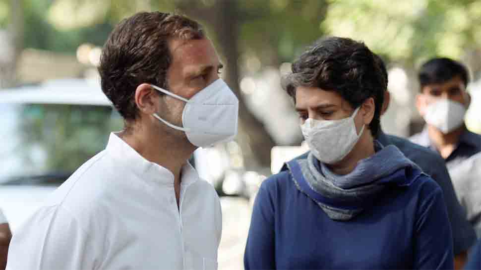 Rahul Gandhi, Priyanka Gandhi enroute to Hathras; Smriti Irani attacks, calls visit &#039;political gimmick&#039; 