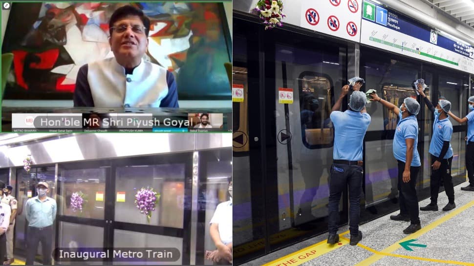 Union Railway Minister Piyush Goyal gives &#039;Durga Puja&#039; gift to Kolkata, inaugurates Phoolbagan metro station