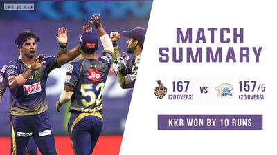 KKR beat CSK by 10 runs: Match Summary 