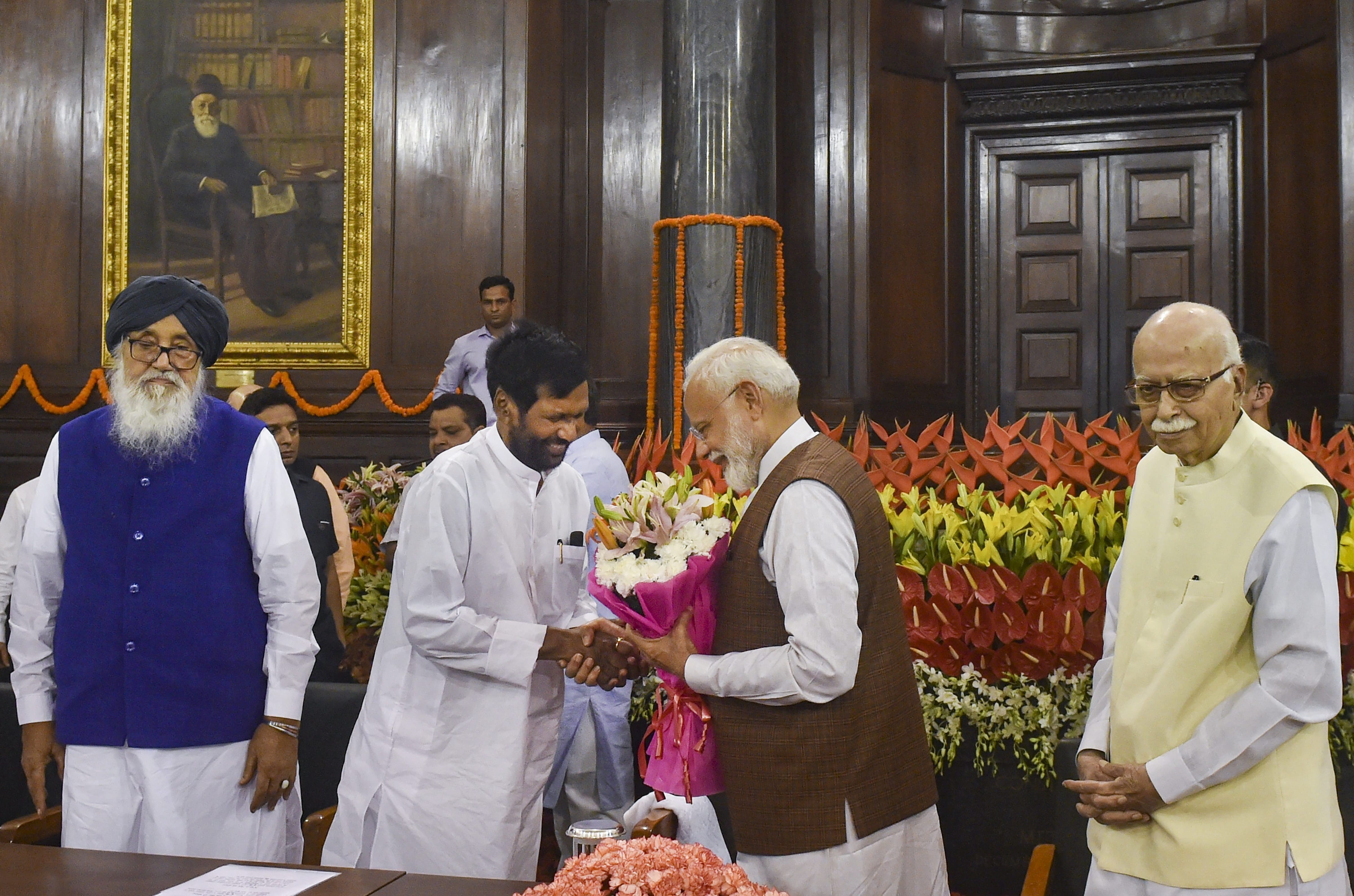 Ram Vilas Paswan with Prime Minister Narendra Modi