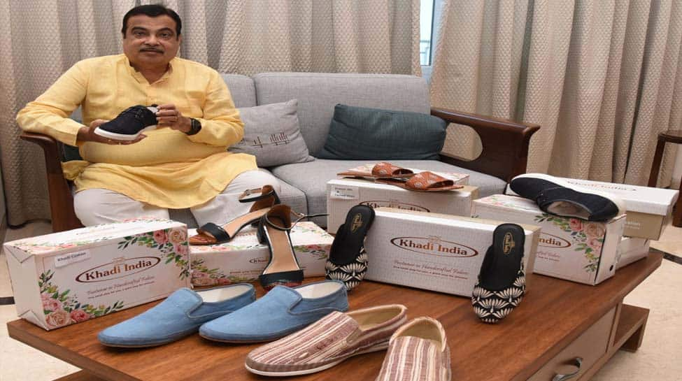 Nitin Gadkari launches Khadi footwear 