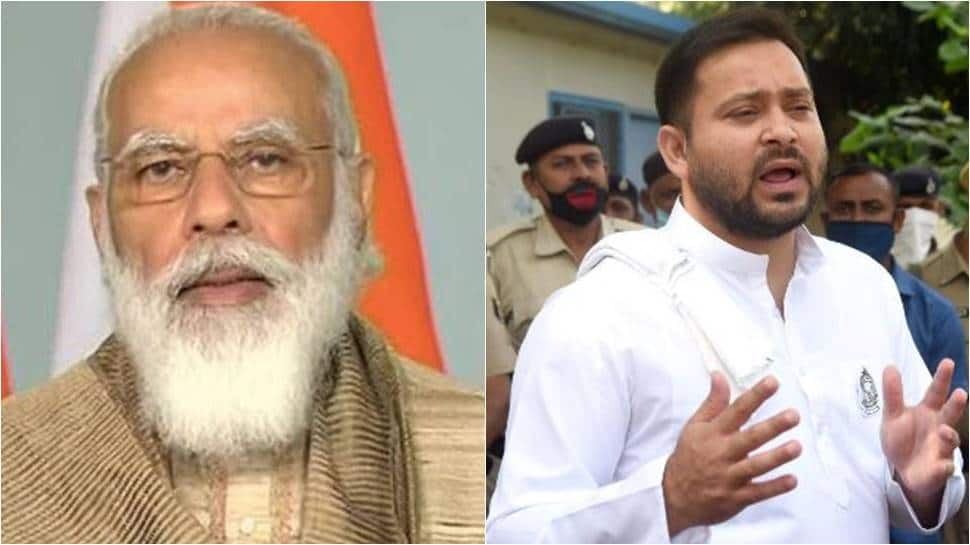 Bihar assembly polls: PM Modi calls Tejashwi Yadav &#039;Yuvraj of Jungle Raj&#039; in Muzaffarpur rally