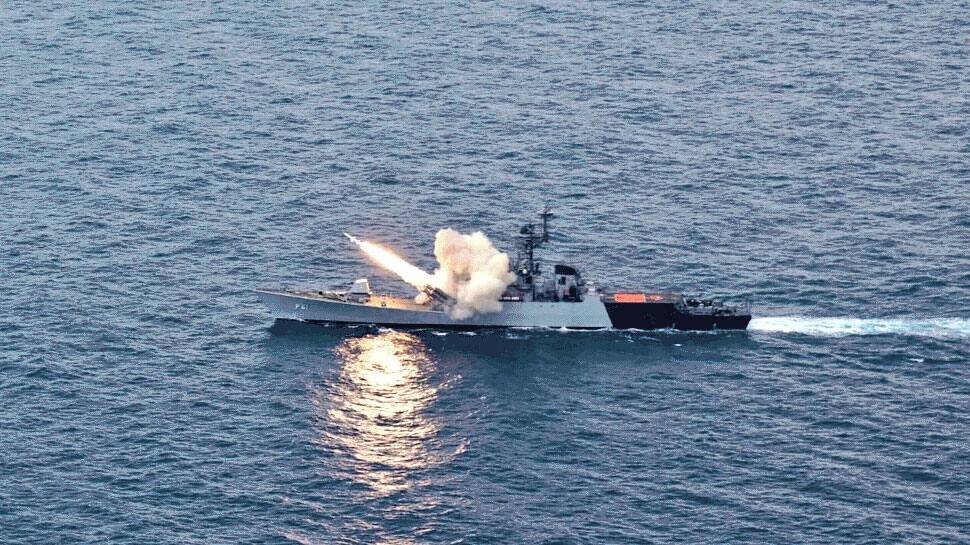 Navy Warship INS Kora fires anti-ship missile at &#039;maximum range&#039;, hits target with accuracy