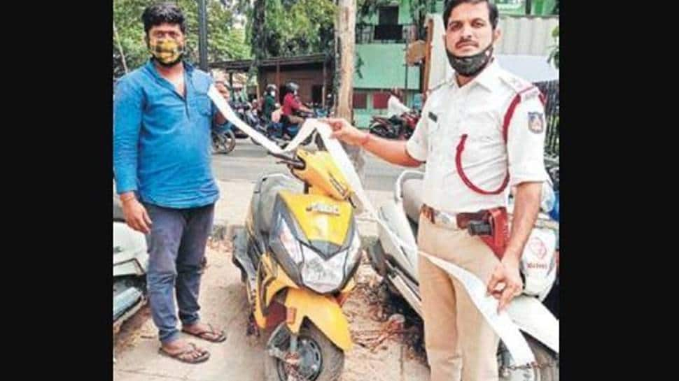 Vegetable vendor in Bengaluru fined over Rs 42000 for 77 traffic violations