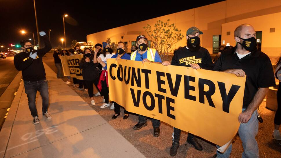 In cities across US, dueling protests sprout up as vote-counting drags on