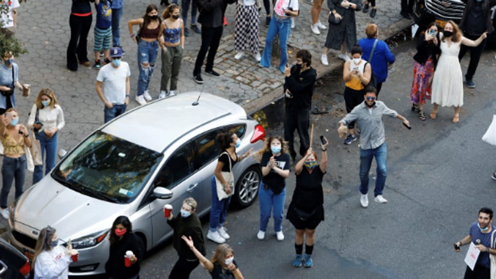 Celebration in Alphabet City on Joe Biden win