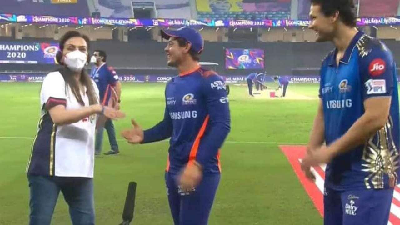 Ipl 2020 Final Nita Ambani Left Embarrassed After Hilariously Crashing Mumbai Indians Player S Interview Watch Here Cricket News Zee News Ftf mukesh nita ambani30 8 2003. ipl 2020 final nita ambani left