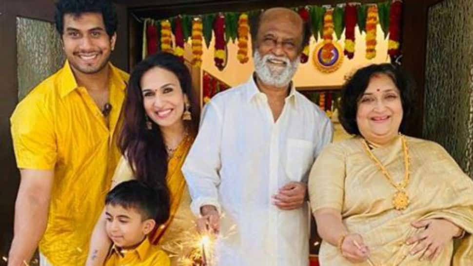Inside Rajinikanth&#039;s Diwali with wife Latha, daughter Soundarya and family